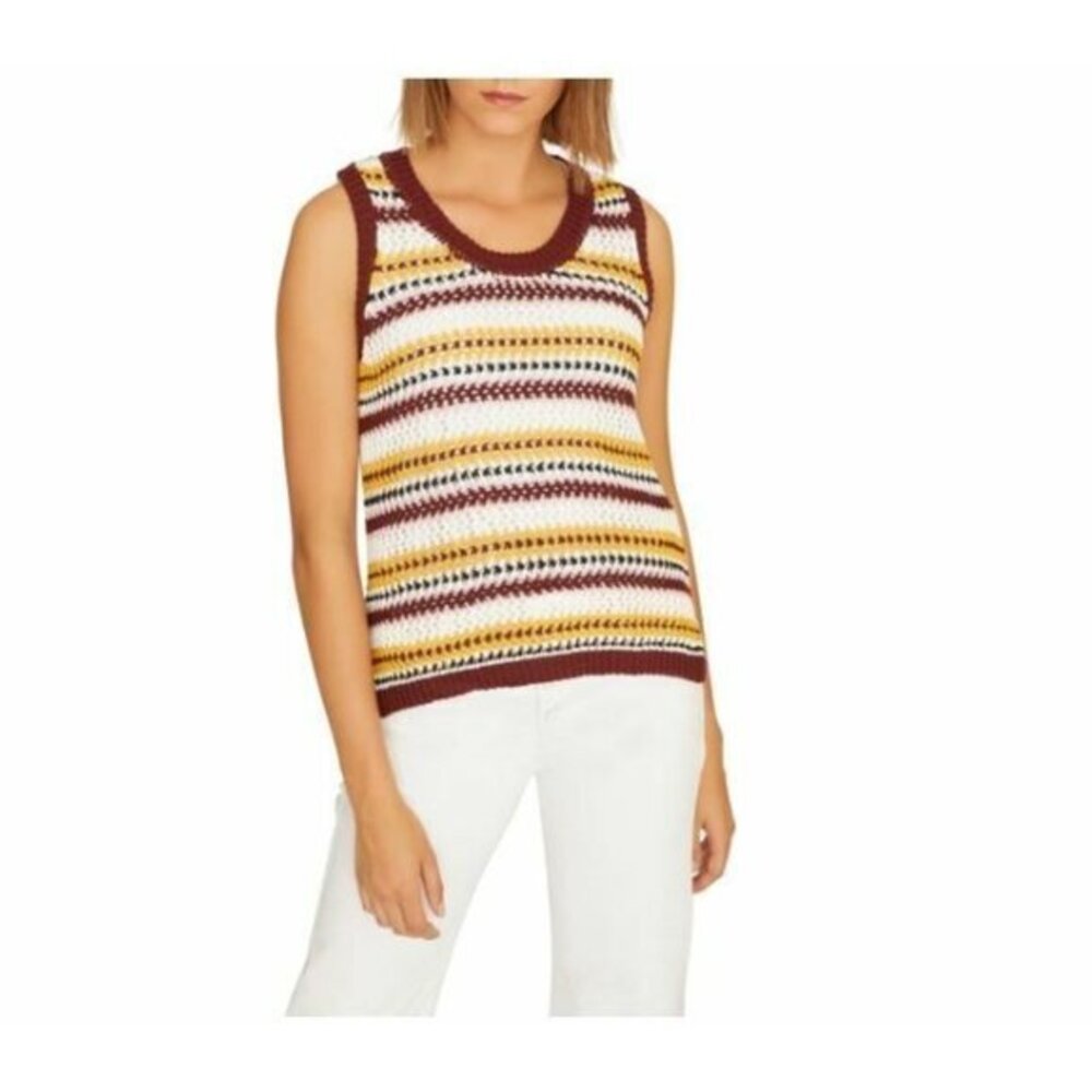 Sanctuary Womens Sunland Stripe Shell Knit Tank Top SZ S New